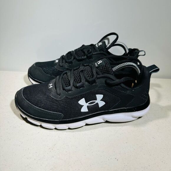 Under armour charged assert 8 Mens size 5 Y shoes black athletic sneakers - Picture 4 of 8